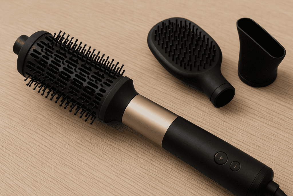 Embout de brosse soufflante cheveux crépus utilisé pour un étirement modéré sans recherche de lissage