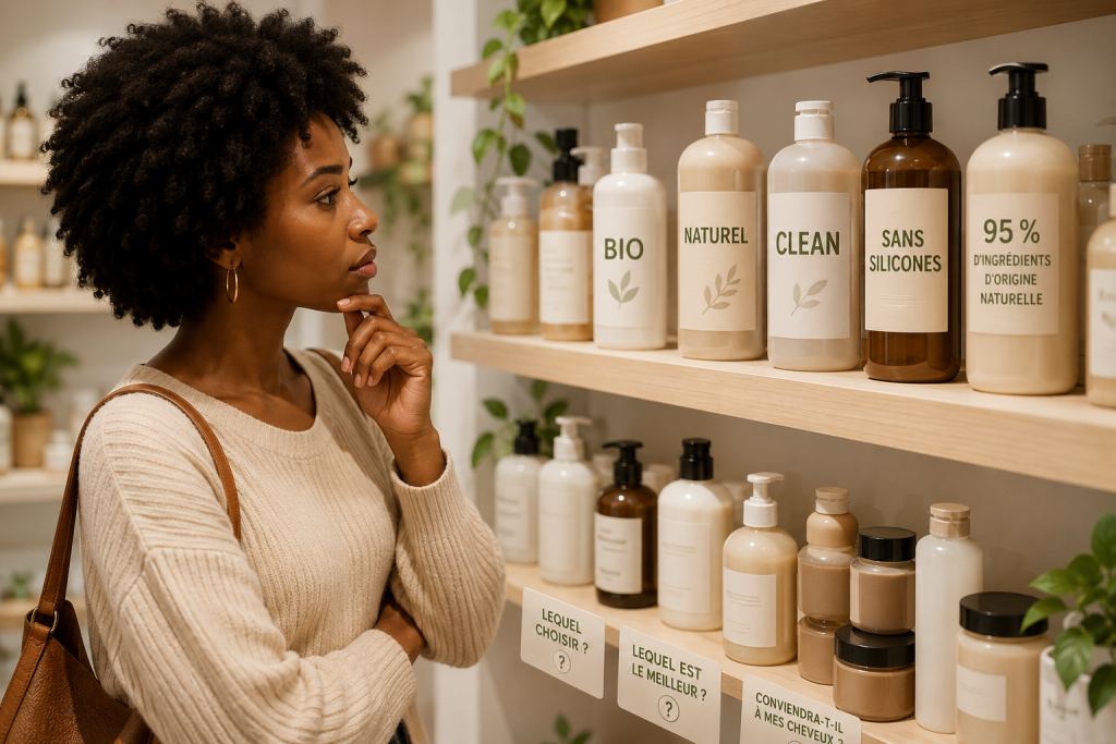 Choisir un soin cheveux crépus grâce aux mentions bio, naturel ou clean